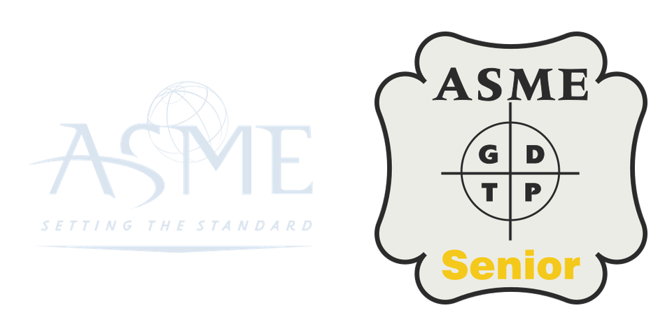 ASME 로고와 GDTP Senior 인증 로고